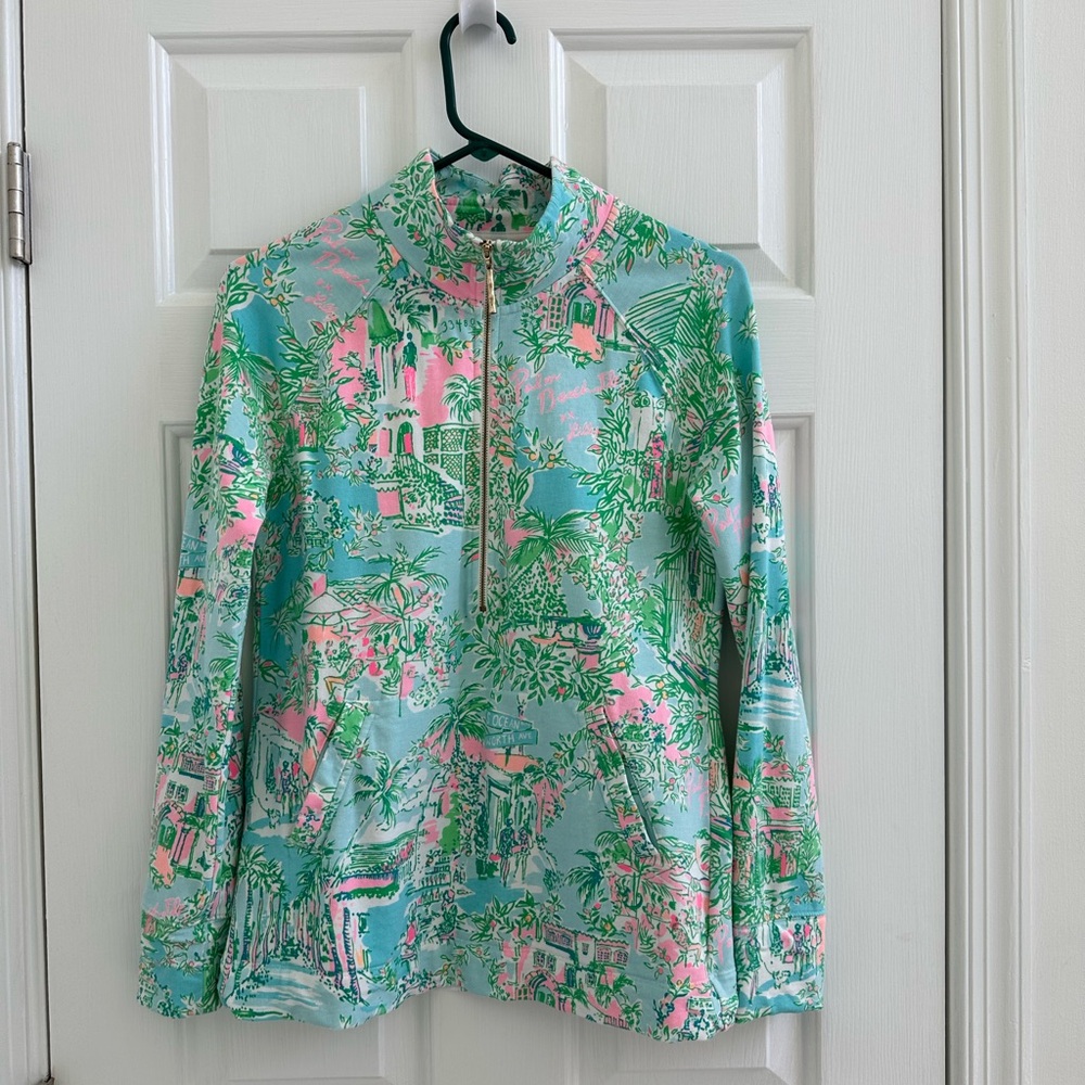 Lilly Pulitzer 3/4 zip sweatshirt